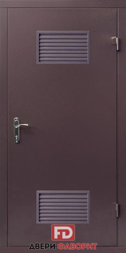 противопожарная дверь с двумя решетками - МД-1853 - 009
