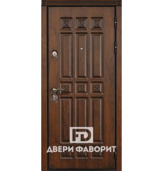 дверь стальная с отделкой винорит коричневого оттенка