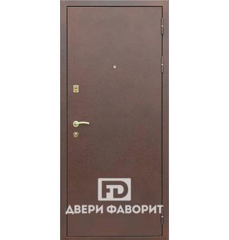 уличная дверь с терморазрывом окрашена цинкогрунтом коричневого цвета